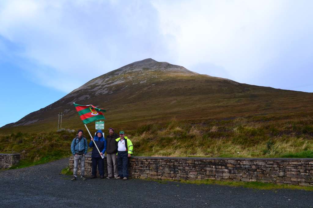 At the base of Mount Errigal County Donegal - Patrick Dwyer, Cllr Joe Mellett, Douglas Kelly and Michael Maye. 