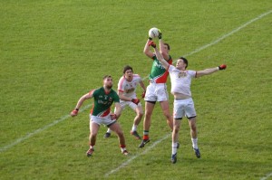 Barry Moran in action v Tyrone