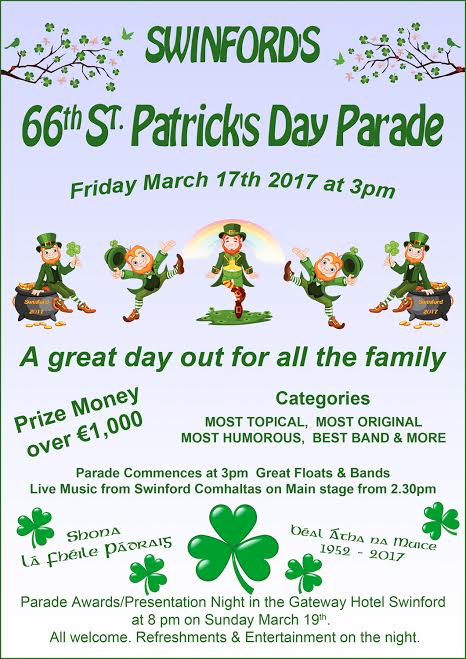 66th St Patrick’s Day Parade Swinford 2017
